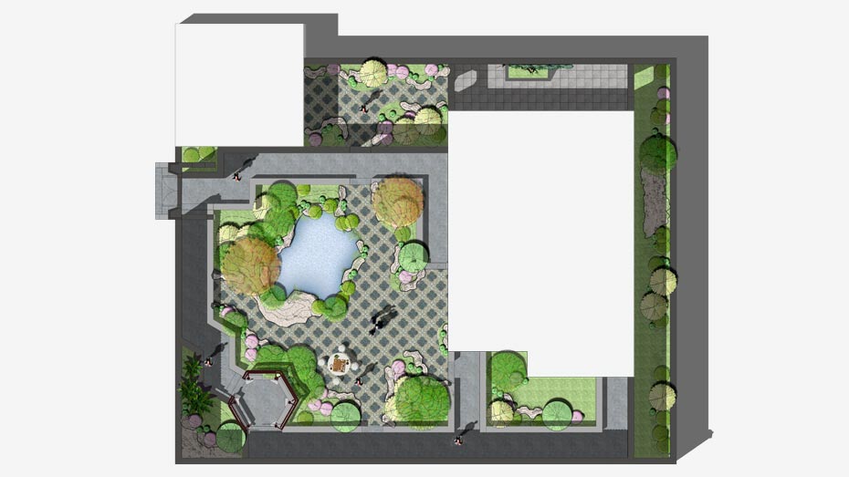 常熟私宅別墅庭院設(shè)計案例