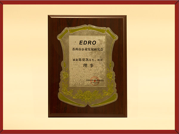 蘇州市企業(yè)發(fā)展研究會(huì)理事證書(shū)