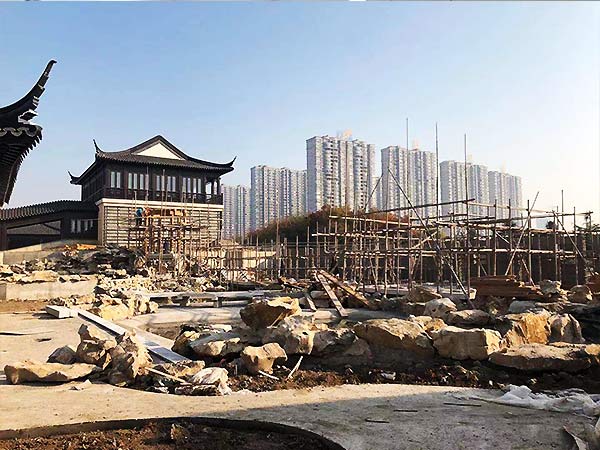 蘇州園林施工現(xiàn)場(chǎng)