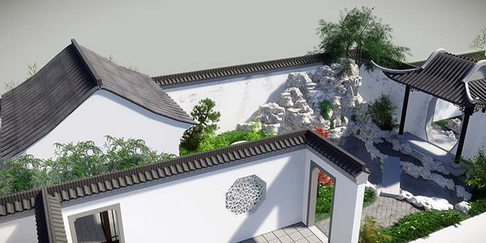 森源園林淺談中式別墅設(shè)計中庭院方面需要注意的問題！