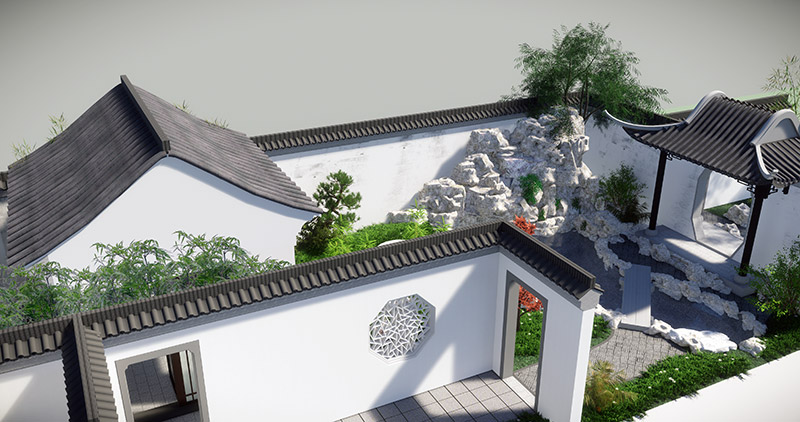 森源園林淺談中式別墅設(shè)計(jì)中庭院方面需要注意的問題！